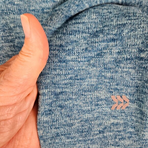 All In Motion Kids Pullover 1/4 Zip Fleece Sweatshirt Large 12/14 Teal Comfort - Picture 5 of 8